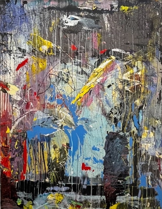 Ron Morris - Abstract Painting - Second Coming - 1982 (1 of 4)