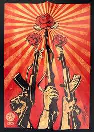 Shepard Fairey Guns and Roses Poster Signed