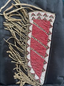 Native American Sioux beaded hide Knife Sheath