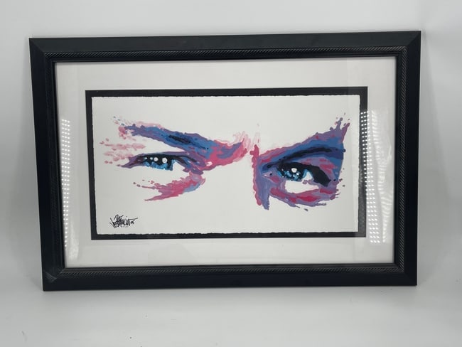 Joe Petruccio "Old Blue Eyes" Edition API/25 with COA: Joe Petruccio Old Blue Eyes Edition API. Limited Edition Fine Art Giclee Featuring Frank Sinatra. This is an original hand signed and numbered fine art giclee created by Rock and Roll Artist Mr. Joe P