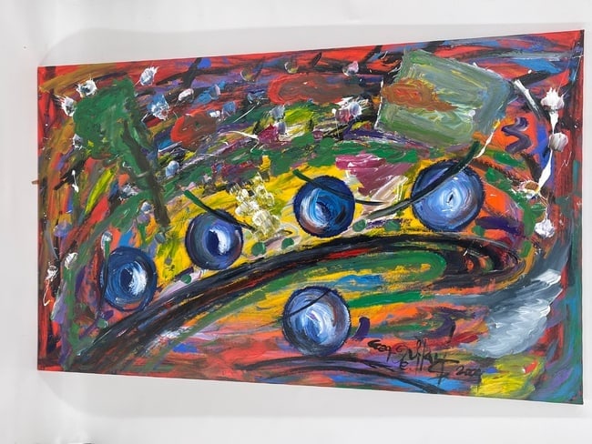 Color Work on Canvas Signed (1 of 8)