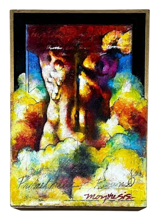 Jim Morphesis, Prometheus Box, Mixed Media Box, Signed, Numbered 8/75 & Dated 1995 (1 of 4)