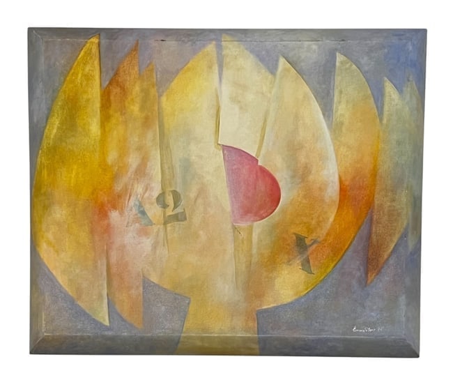 A2 X, Abstract Painting, Signed and Dated 94 (1 of 3)