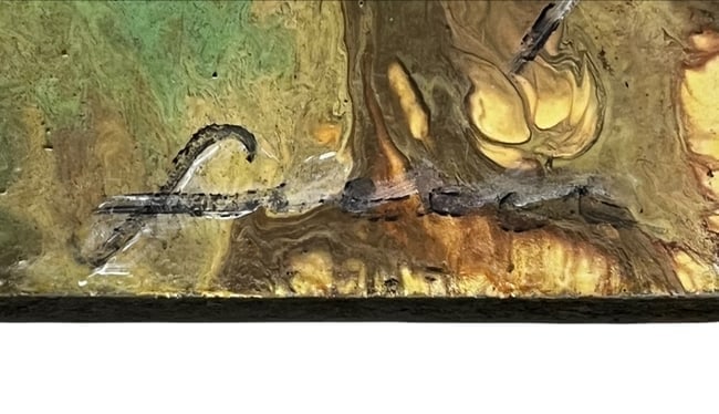 Abstract Painting, Earth Elements Theme, Signed - 2