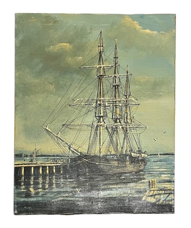 Al Helner, Whaling Bark, Oil on Canvas, Signed and Dated 1977 (1 of 7)