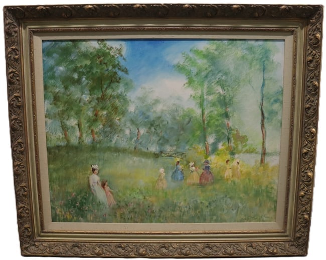 Elizabeth Van Court - Picking Flowers - Oil Painting (1 of 4)