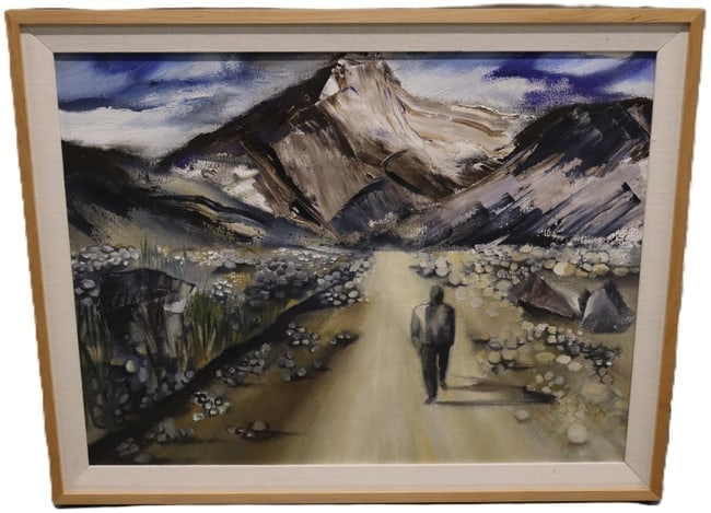 Kharlene Boxenbaum, Mammoth Lakes, Oil on Canvas: Kharlene Boxenbaum, Mammoth Lakes, Oil on Canvas Artist: Kharlene Boxenbaum Title: Mammoth Lakes Medium: Oil on canvas Description: An expressive landscape in oil by Kharlene Boxenbaum, capturing the