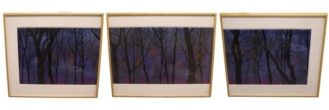 Steve Comba, Grove, Pastel Triptych (1 of 5)