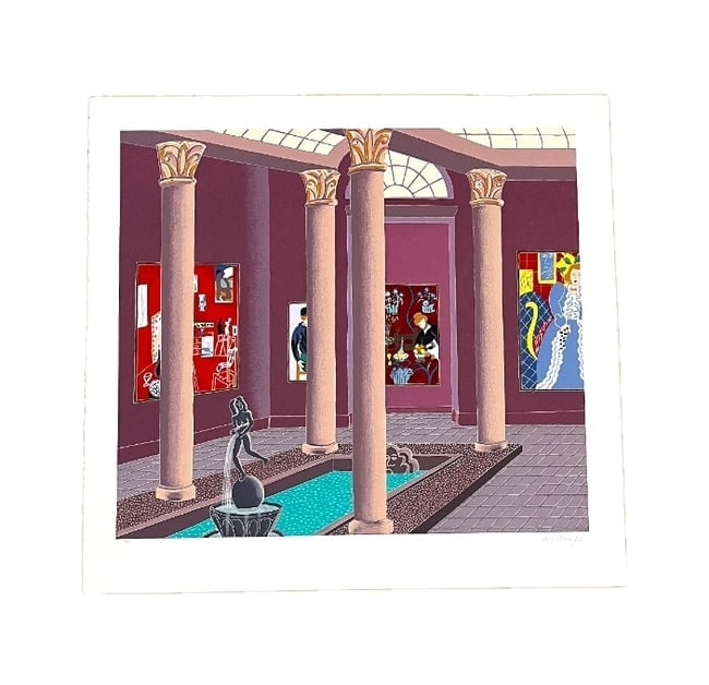 Thomas McKnight | "Matisse Museum" | Signed | Numbered 120/175: Thomas McKnight | "Matisse Museum" | Signed | Numbered 120/175 - 31 x 29 inches #486Ships from Rancho Mirage, CA