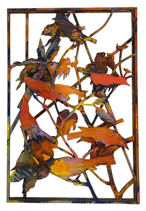 Zacharich Rioja, Mixed Media Wood Sculpture, Signed and Dated '88 (1 of 3)