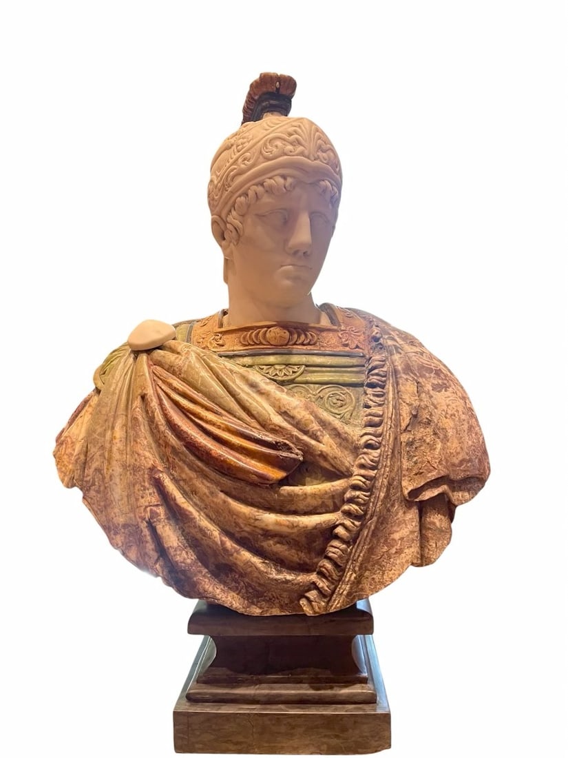 Carved Marble Bust of Alexander the Great (1 of 5)