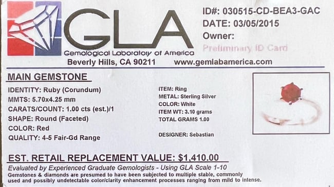 Sebastian Ruby Ring Sterling Silver - 4