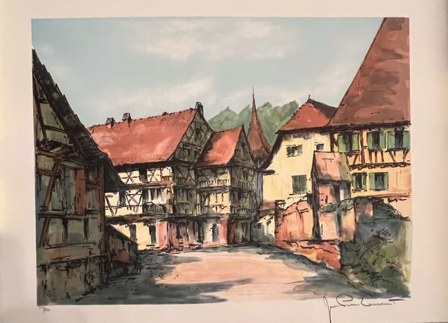 Laurent, Village Kaisbeberg, Limited Edition Lithograph, Numbered and Signed (1 of 4)