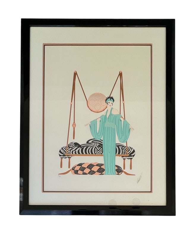 Erte, Pillow Swing, Serigraph, Signed and Numbered, 1986 (1 of 4)