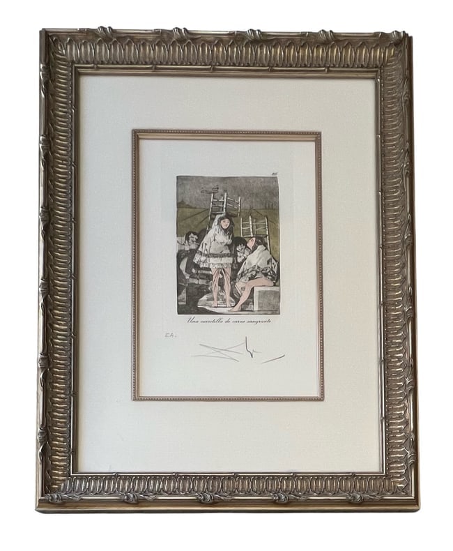 Salvador Dali, La Carpentier de Crane Saignante, Etching, Signed, COA Included (1 of 4)