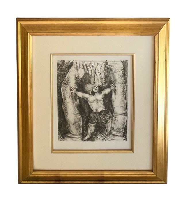 Marc Chagall, Samson Overturns the Columns, Etching, COA Not Included (1 of 3)