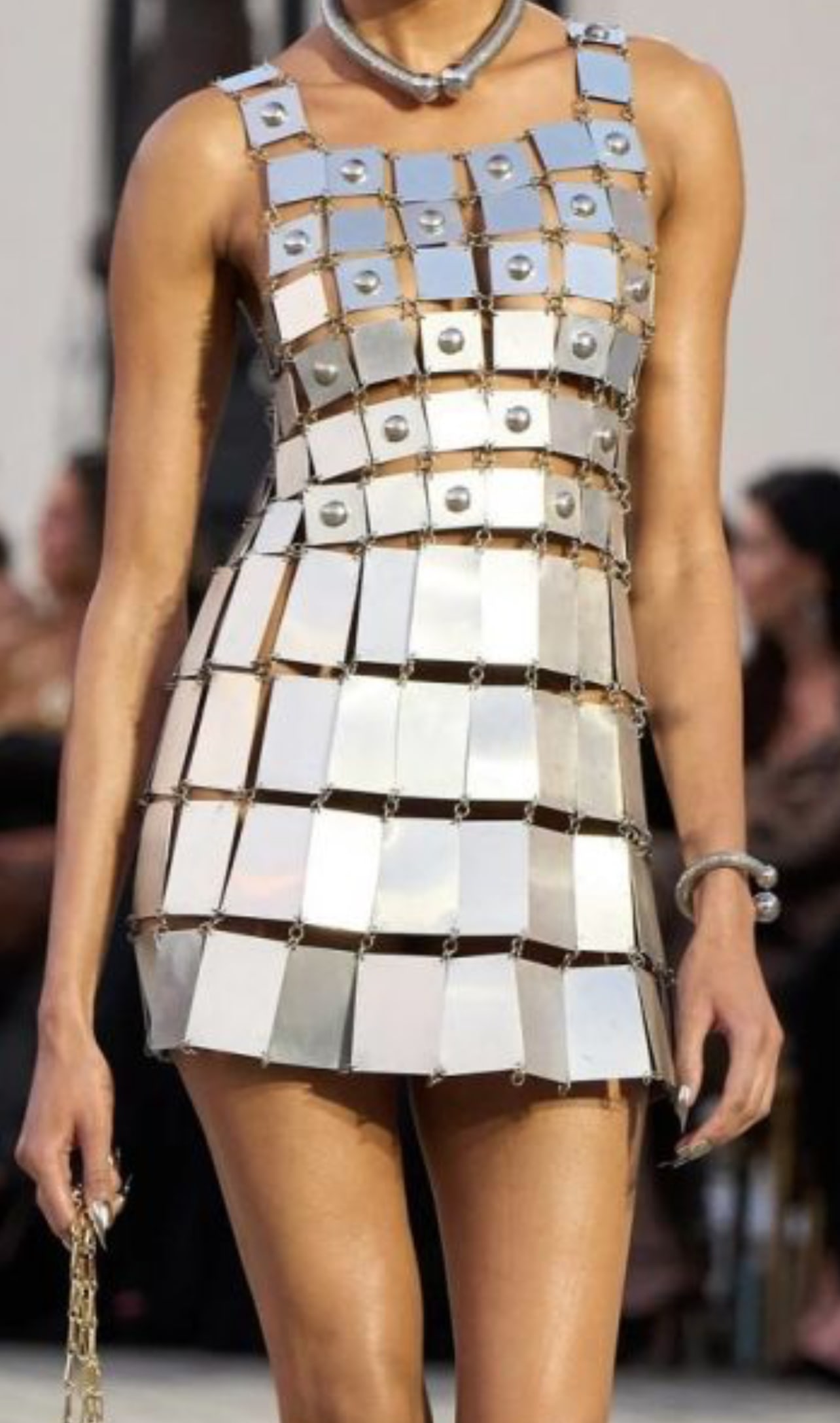 Paco Rabanne: An Exceptional 1967 Linked Aluminum "Armour" Dress featuring Iconic "Space Age" Style (1 of 5)