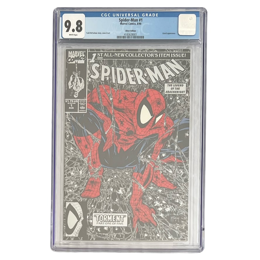 "Spider-Man" #1 [Silver Edition, Torment Part 1] Vintage Comic Book (Marvel Comics, 1990) [CGC 9.8 (1 of 3)