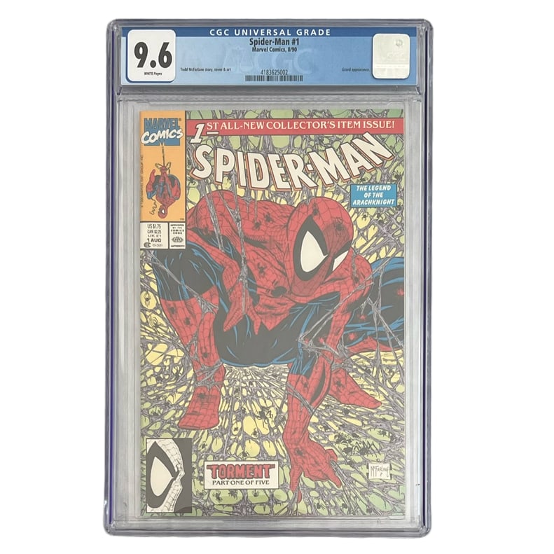 "Spider-Man" #1 [Regular Green Cover, Torment Part 1] Vintage Comic Book (Marvel Comics, 1990) [CGC (1 of 3)