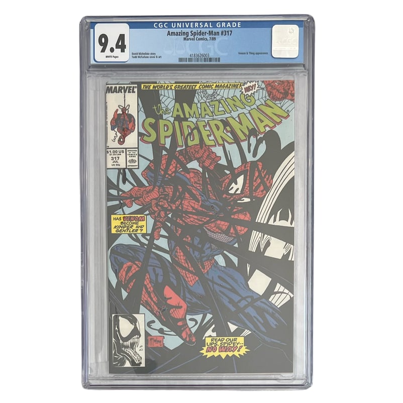 "Amazing Spider-Man" #317 [Venom & The Thing Appearance, Classic McFarlane Cover] Vintage Comic Book (1 of 3)