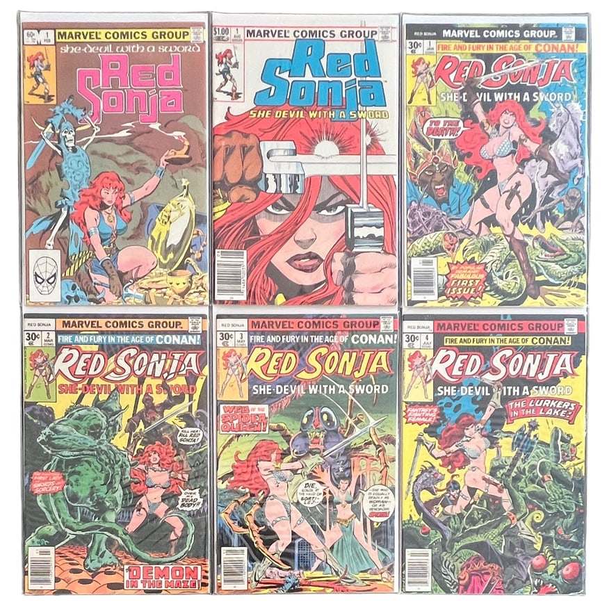 "Red Sonja" #1-4 & Assorted #1s Lot (Marvel Comics, 1977-1983) [Raw Ungraded] (1 of 8)