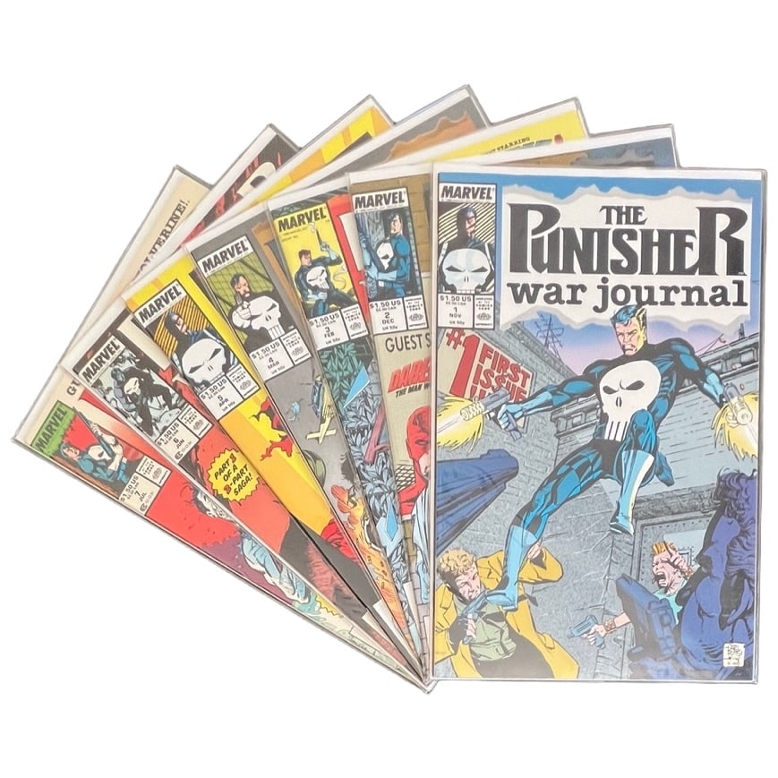 "The Punisher War Journal" #1-7 Lot (Marvel Comics, 1988) [Raw Ungraded] (1 of 9)