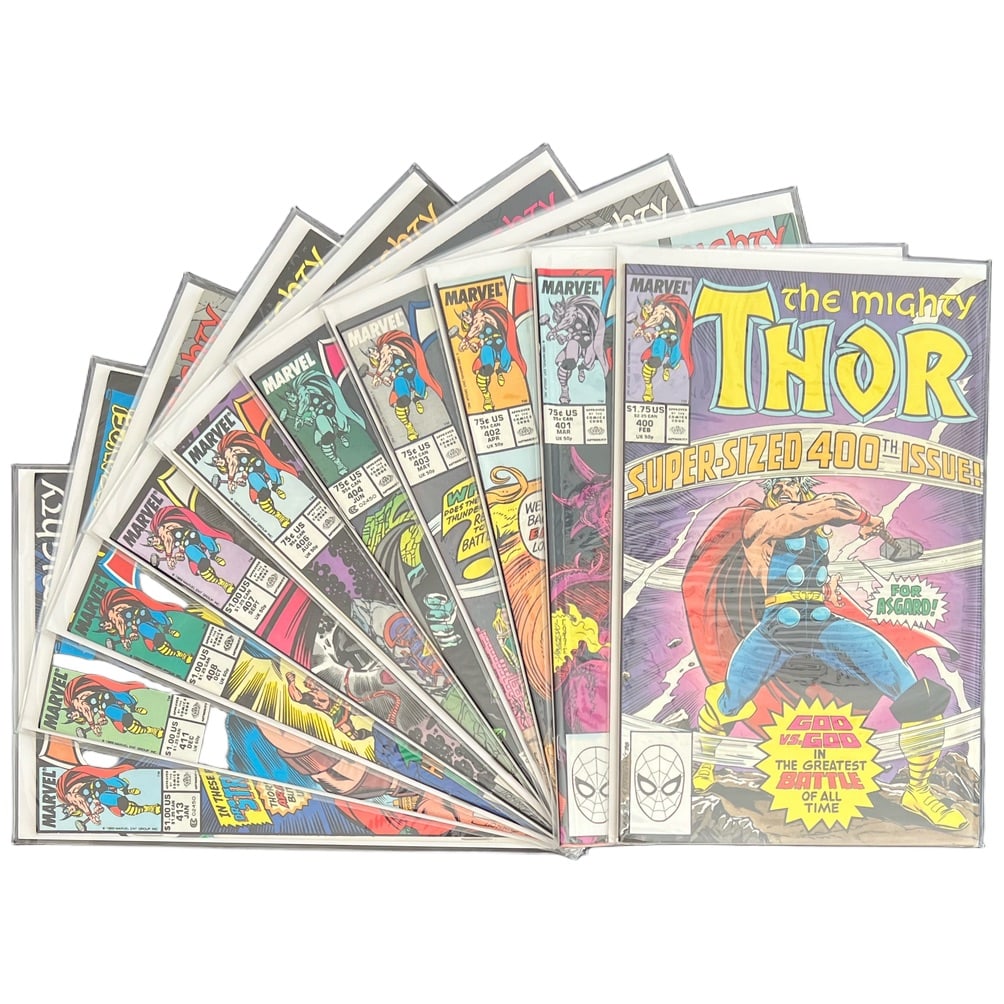 "The Mighty Thor" Assorted Issues & Key #411 Lot (Marvel Comics, 1989) [Raw Ungraded] (1 of 12)