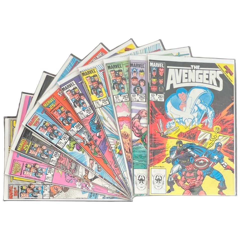 "The Avengers" #261-270 Lot (Marvel Comics) [Raw Ungraded]: "The Avengers" #261-270 Lot (Marvel Comics) [Raw Ungraded] This sequential ten-issue run captures the escalating tension leading into one of the greatest Avengers epics ever to