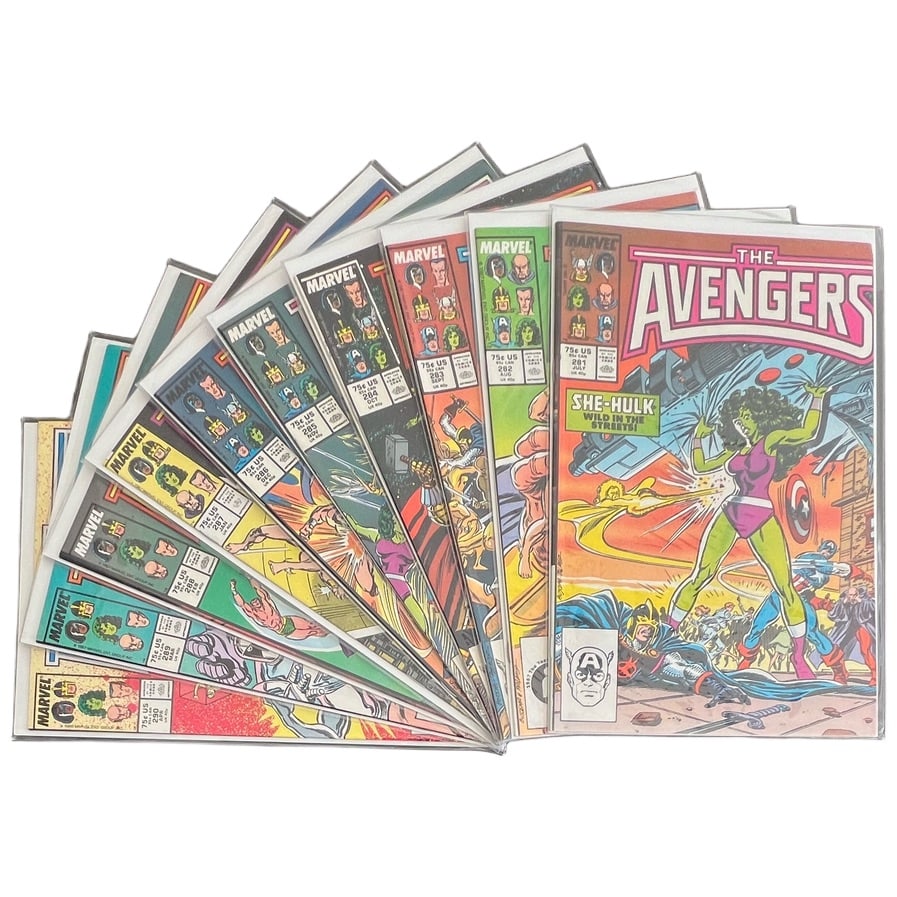 "The Avengers" #281-290 Lot (Marvel Comics) [Raw Ungraded]: "The Avengers" #281-290 Lot (Marvel Comics) [Raw Ungraded] This late-80s sequential ten-issue run deals heavily with the fallout of "Under Siege" and plunges the team into the