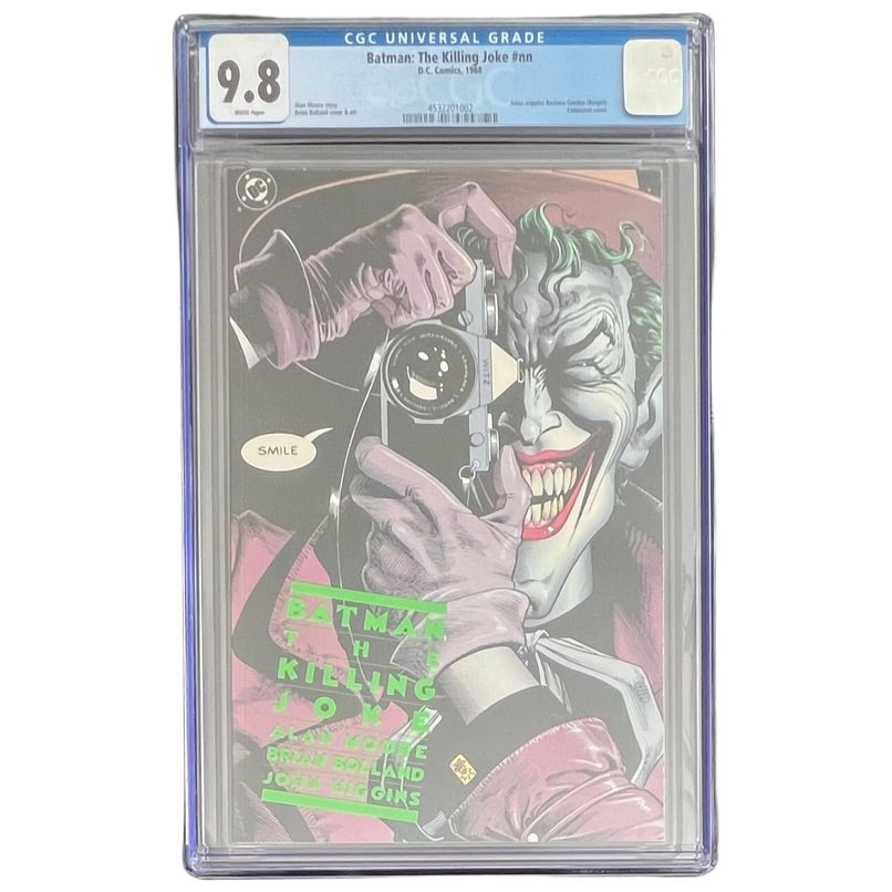 "Batman: The Killing Joke" (DC Comics, 1988) [Graded 9.8]: "Batman: The Killing Joke" (DC Comics, 1988) [Graded 9.8] An absolute pinnacle of modern comic storytelling preserved in a near-perfect 9.8 grade. Written by Alan Moore with ha