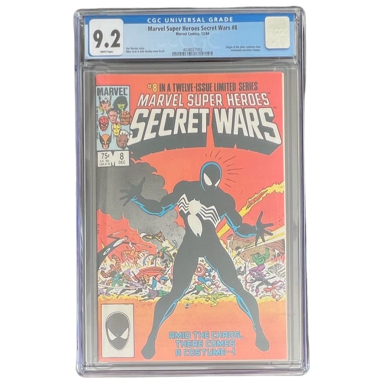 "Marvel Super Heroes Secret Wars" #8 (Marvel Comics, 1984) [Graded 9.2]: "Marvel Super Heroes Secret Wars" #8 (Marvel Comics, 1984) [Graded 9.2] An absolute mega-key of the 1980s in a highly desirable 9.2 grade. This historic issue features the orig