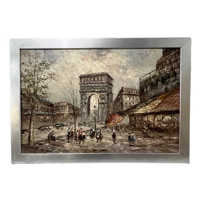 Marie Charlot | Parisian Street Scene | Oil on Canvas (1 of 3)