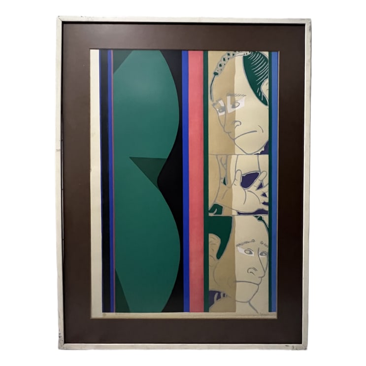 Shigeo Fukuda | "Mirror A" | Mixed Media Limited Edition #17/36: Description: A mixed media print by Shigeo Fukuda, titled "Mirror A." This limited edition piece is numbered 17/36, professionally framed, and ready for display. Artist: Shigeo Fukuda Title: Mirror A 