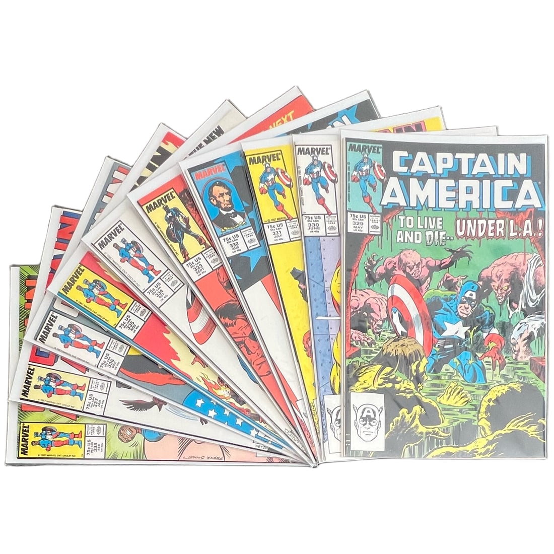 "Captain America" #329-338 Lot (Marvel Comics) [Raw Ungraded] (1 of 12)