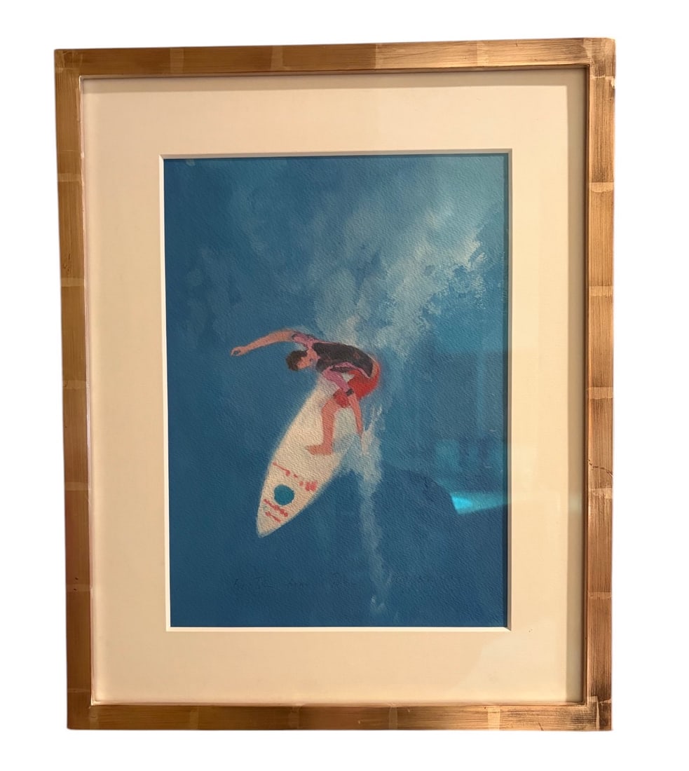 John Severson: "Surfer in the Pocket" Pastel Study (1 of 4)