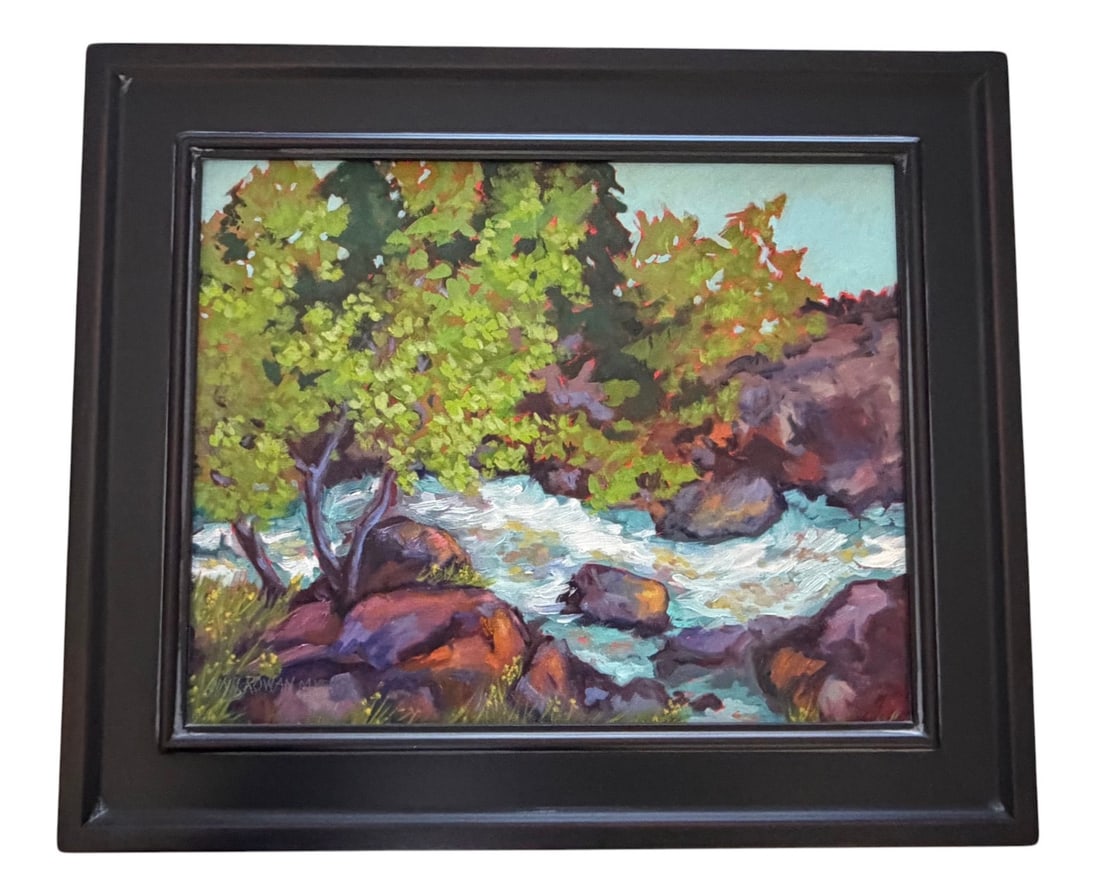 Lynn Rowan Myers: "Mountain River Torrent" Southwestern Impressionist Oil (1 of 4)
