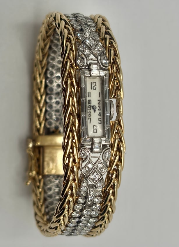 Audemars Piguet: An Exceptional Diamond & Platinum Timepiece featuring Baguette-Cut Stones (1 of 5)