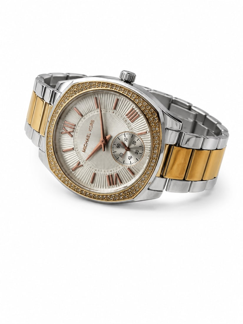 Michael Kors Two Tone Crystal Bezel Watch (1 of 3)