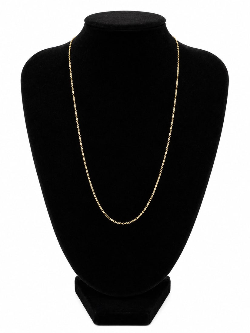 Gold-Tone Cable Link Chain Necklace: Gold-tone cable link chain necklace featuring a classic polished design with a secure clasp closure. Ships from Newport Beach, CA. Proceeds go to Hoag Hospital Charitable Foundation.