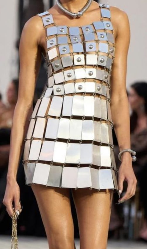 Paco Rabanne: An Exceptional 1967 Linked Aluminum "Armour" Dress featuring Iconic "Space Age" Style (1 of 13)