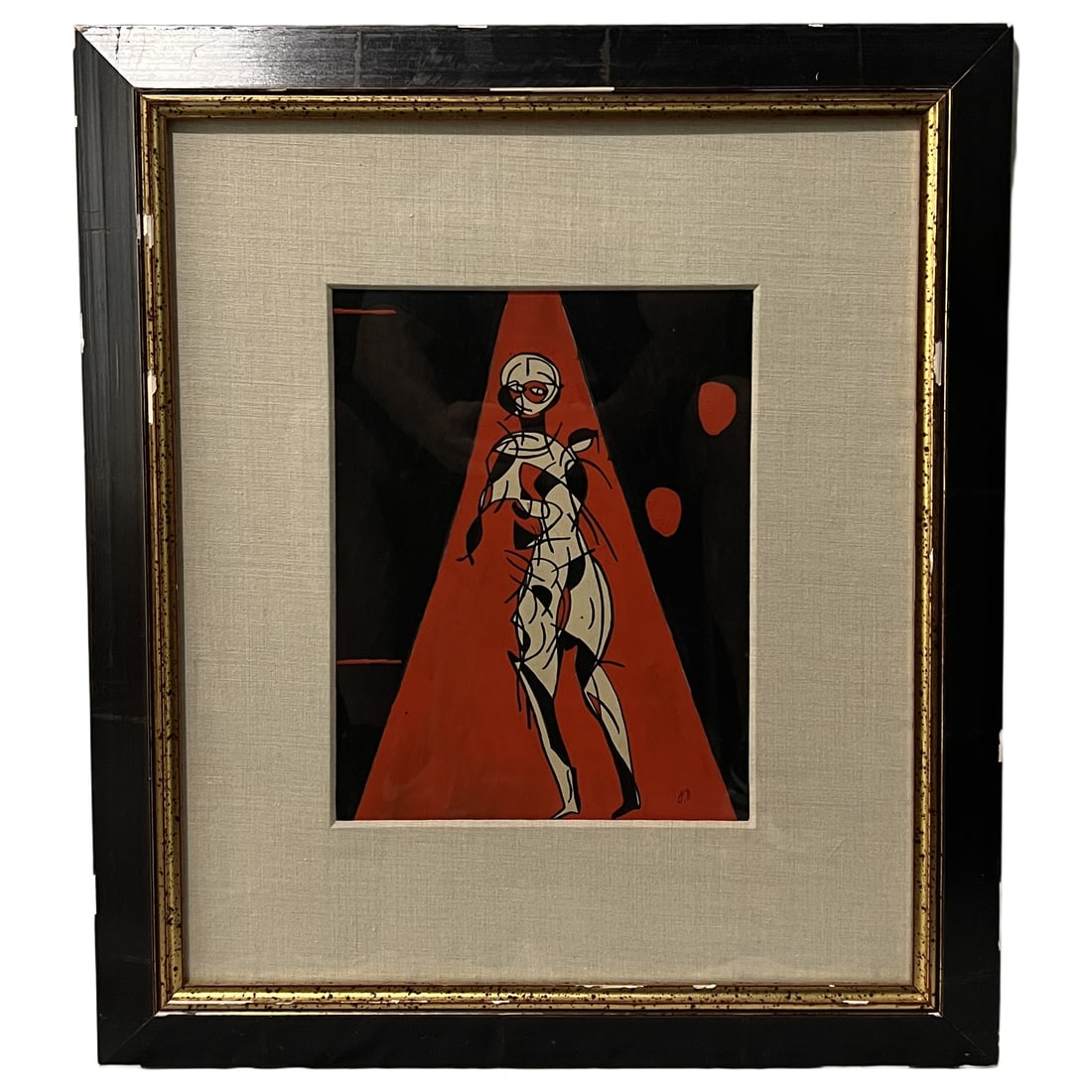 Jean Dubuffet | Abstract Figural Composition | Mixed Media: Jean Dubuffet | Abstract Figural Composition | Mixed Media