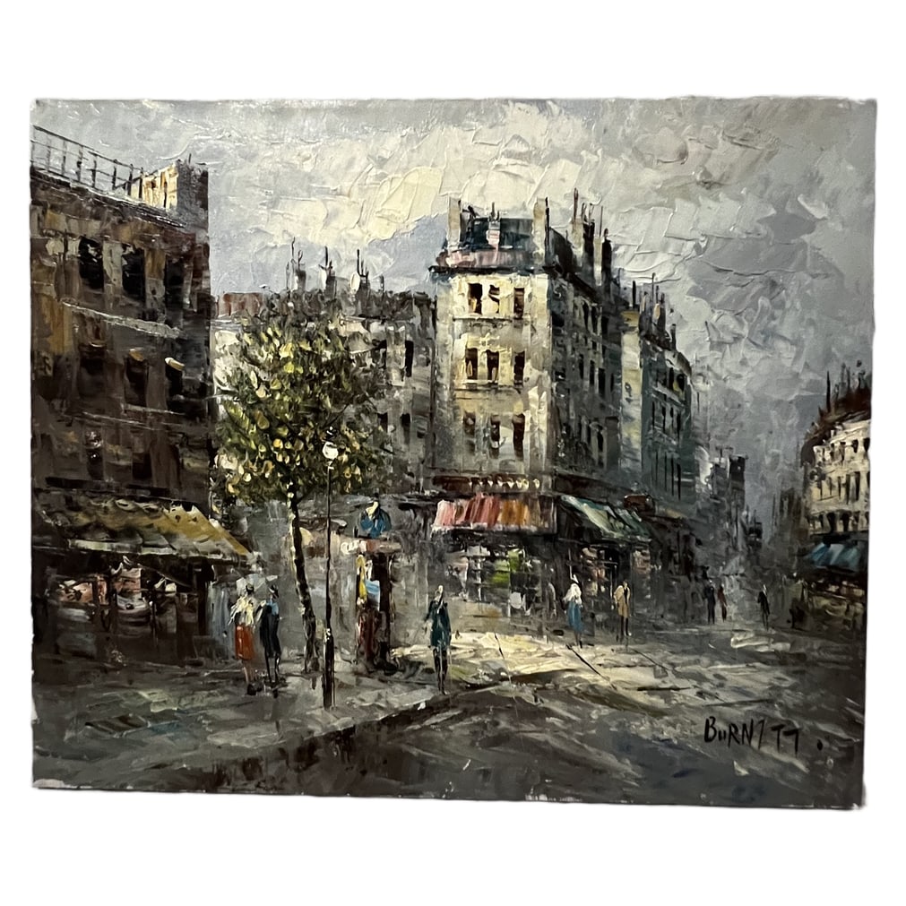 Caroline Burnett (20th Century) | "Parisian Street Scene" | Oil on Canvas (1 of 3)