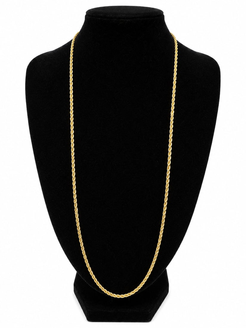 Gold Rope Chain Necklace (1 of 2)