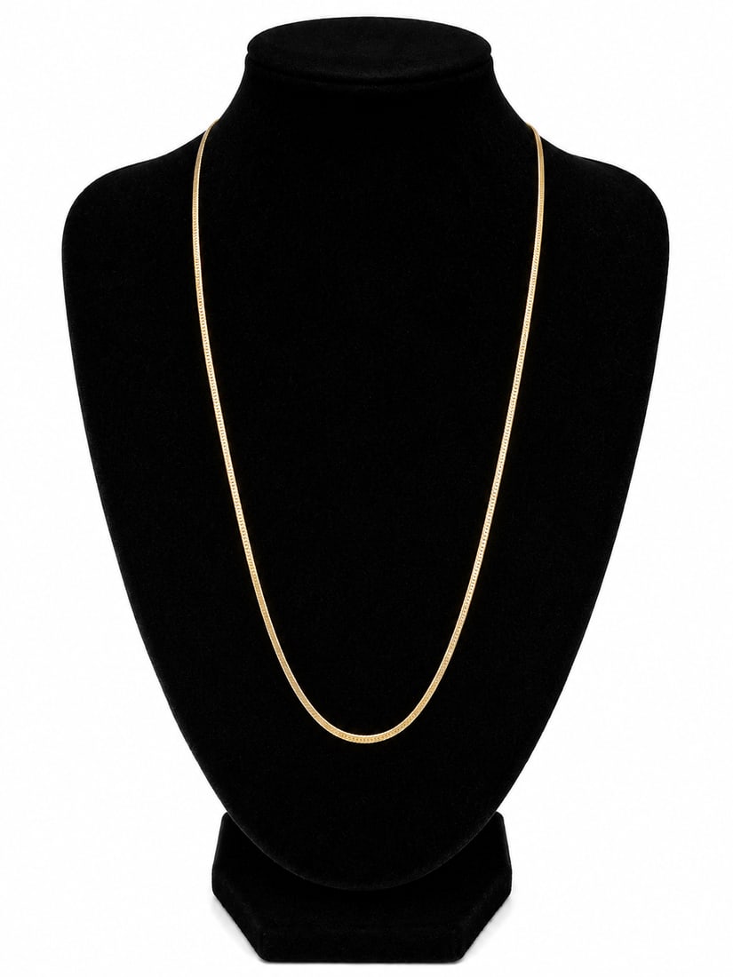 Gold Slim Chain Necklace (1 of 1)