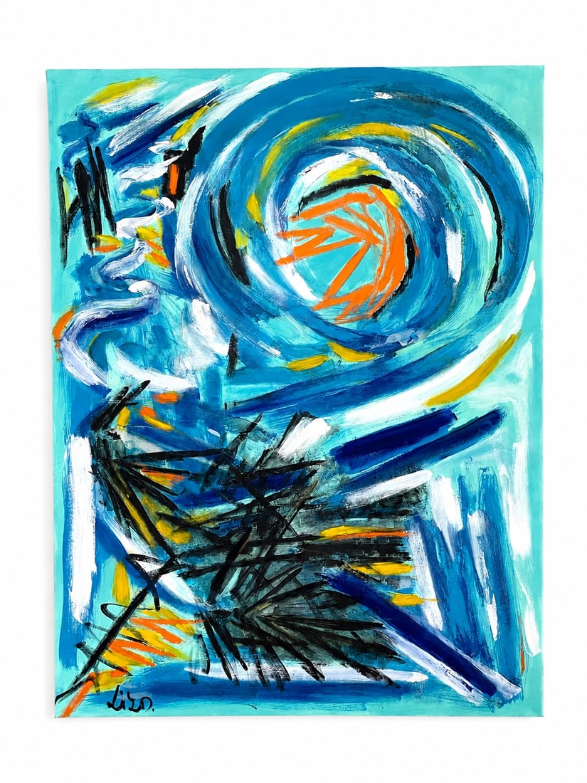 Elizabeth Lizo Shahenian | "Ocean of Energy" | Abstract Impressionism Acrylic on Canvas | 2005: Elizabeth Lizo Shahenian | "Ocean of Energy" | Abstract Impressionism Acrylic on Canvas Description: Painted in Los Angeles in 2005. This vibrant abstract impressionist composition is executed in acry