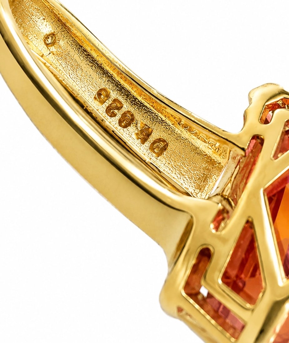 Garnet Emerald-Cut Statement Ring - 2