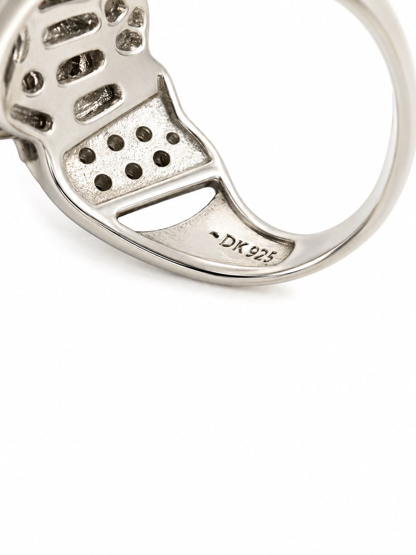 Sterling Crystal Statement Ring - 2