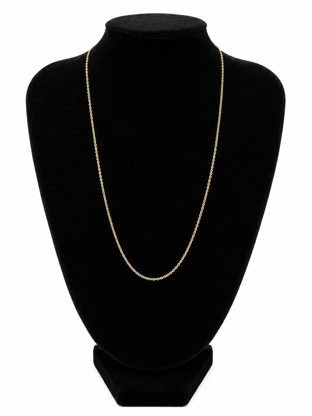 Gold Cable Link Chain Necklace