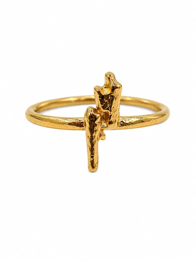Gold Abstract Sculptural Ring