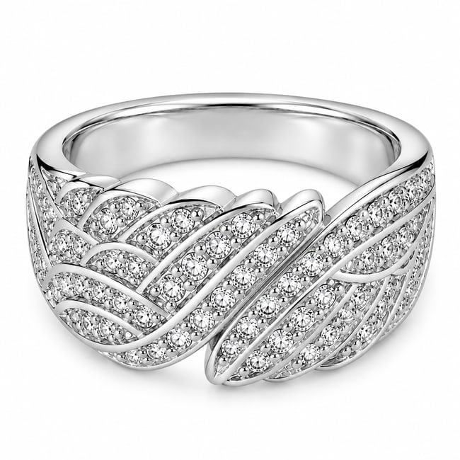 Diamond CZ Infinity Twist Gold Ring